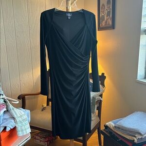 American Living Elegant Black Long Sleeve Dress